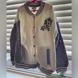 Tokidoki  unicorn girls Fleece inside  jacket / little girl size 10 years